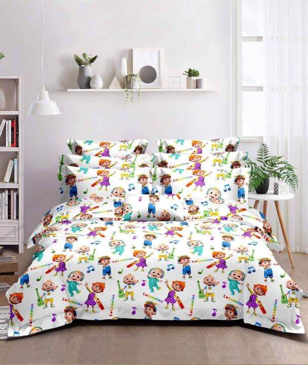 Canadian Cotton 3in1 Bed Sheet " 1 Bed Sheet 2pcs Pillow Case