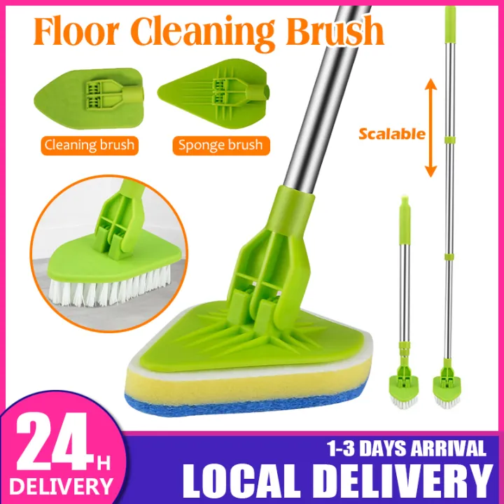 Bathroom Floor Brush Cleaning Brush 180 Rotation Long Handle Brush Toilet Floor Tile Scrubber 3115