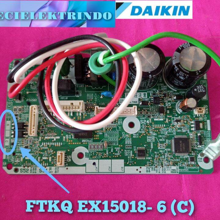 MODUL PCB CONTROLLER INDOOR AC DAIKIN INVERTER THAILAND EX15018 6 (C