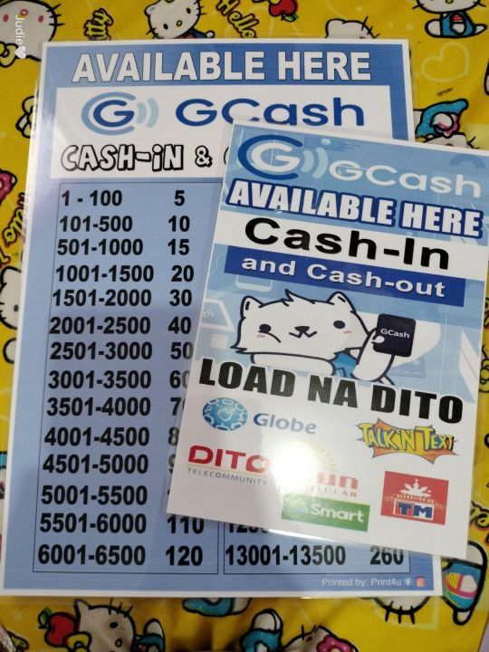 Gcash Rate Own Rate Laminated Waterproof Signage Own Rate Fees Lazada Ph