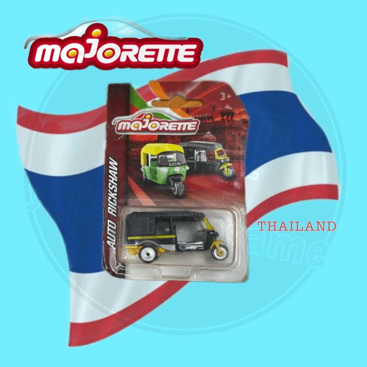 รถโมเดล-majorette-โมเดลรถเหล็ก-รถตุ๊กตุ๊ก-tuk-tuk-thailand-รถ-3-ล้อ-แท้-100