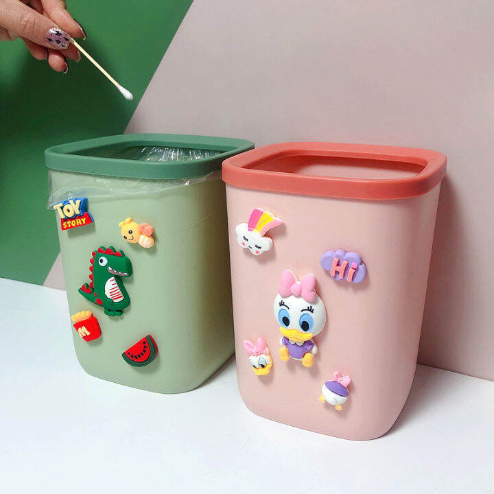 Nordic Ins Cartoon Desktop Mini Small Trash Can Cute Household Coffee ...