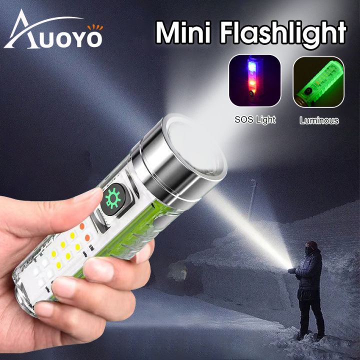Super Bright LED Flashlight USB Rechargeable Mini Torch Zoomable Camping  Hiking