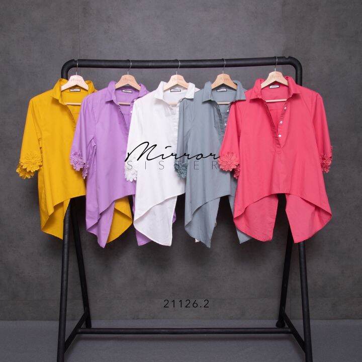 mirrorsister-21126-2-เสื้อเชิ้ตดีเทลถูกใจ-เสื้อคอปก-เสื้อทำงาน-เสื้อสีสดใส-เสื้อใส่สบาย-เสื้อออกงาน-เสื้อไปเที่ยว