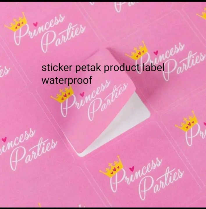 Sticker petak product label (waterproof) 50pcs Lazada