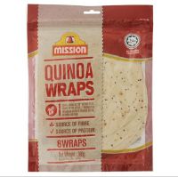 มิสชั่น แป้งตอติญ่า แป้งห่ออาหารผสมเมล็ดควินัว Mission Mini Wraps Tortilla With Quinoa 360g.