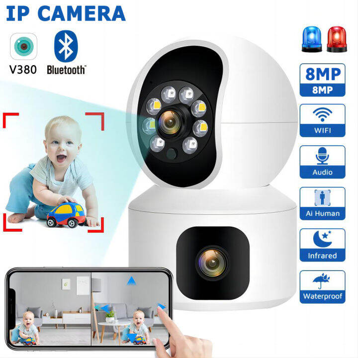 BUY 1 TAKE 1 V380 Pro CCTV Camera 8MP Dual Lens 5G CCTV Security Camera