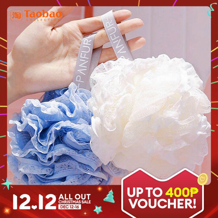 Large Bath Loofah High-End Non-Scattered Foaming Net Ball Cute Bath Foaming Bath for Women Bath ...