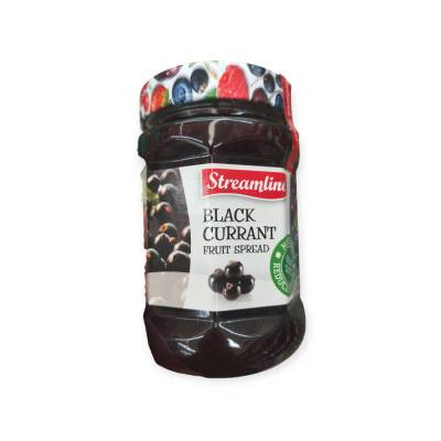 Streamline Reduced Sugar Blackcurrant Fruit Spread 340g.ผลิตภัณฑ์ทาขนมปัง แบล็ค เดอร์แรนท์สูตรลดน้ำตาล 340กรัม