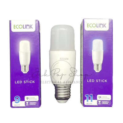 หลอดไฟ ทรงกระบอก LED STICK BULB 9W 11W ขั้ว E27 ยี่ห้อ EcoLink มีแสงขาว Daylight และ แสงวอร์มไวท์ Warmwhite