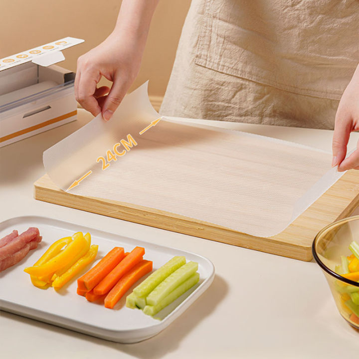 Disposable Plastic Cutting Board, Easy To Use Flexible Cutting Board Sheets  with Built In Sliding Cutter