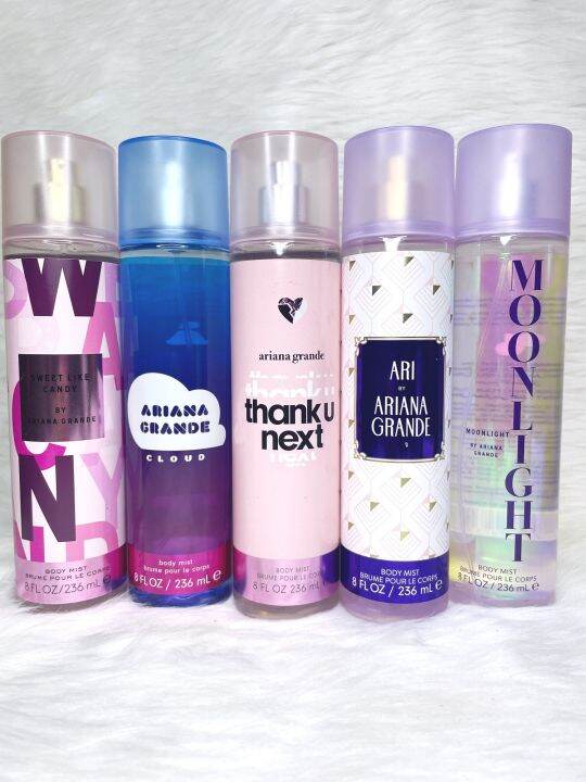 Ariana Grande Body Mist- Sweet Like Candy, Moonlight, Thank U Next, Ari ...