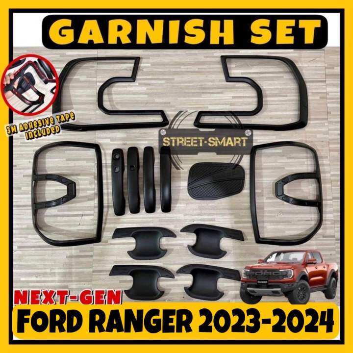 NEW GENERATION FORD RANGER 2023-2024 GARNISH SET MATTE BLACK for ...