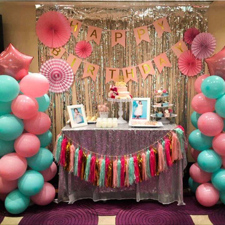 BUY HERE กระดาษพู่ สำหรับห้อยตกแต่งปาร์ตี้ 5 ชิ้น Party supplies