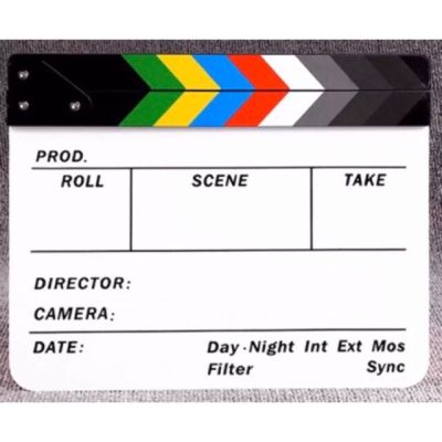 Slate Film Acrylic Clapper board สเลทฟิล์ม ถ่ายหนัง อะคริลิคแท้