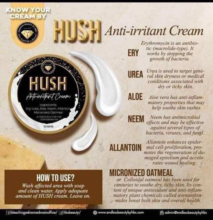 HUSH CREAM (ANTI IRRITANT CREAM) Lazada PH