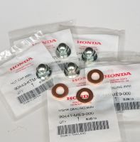 น็อตฝาสูบ+พร้อมแหวนกันรั่ว Honda W125S,R,I ไฟเลี้ยวบังลม, W125i ปลาวาฬ 2012-2020, ดรีม125 แท้ศูนย์ (เกลียว8มิล) ต่อ1ชุด