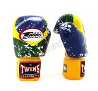 นวมชกมวยหนังแท้ ลายธงชาติบราซิล ยี่ห้อ Twins Boxing Gloves (leather)