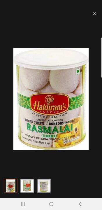 Haldiram Rasmalai 1kg | Lazada PH