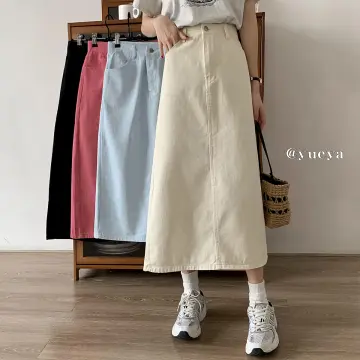 Top 259+ long straight white skirt super hot