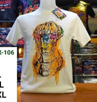 เสื้อMarvel ลิขสิทธิ์แท้ ลาย ถุงมือทานอส สีขาว (MVX-106)