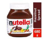 แยมนูเทลล่า nutella แยมช็อคโกแลตนูเทลล่าเข้มข้น แยมทาขนมปัง หรือทำเบเกอรี่ ขนาด 680 กรัม ขวดพลาสติกPt