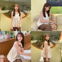 cantostudio สายเดี่ยว churros top ผ้าcotton linen พร้อมส่ง!! 3 สี