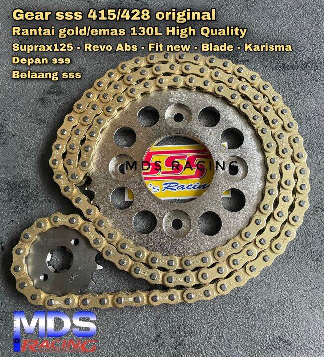 Gear Gir Set SSS 428/415 Honda Kph Kharisma SupraX125 Revo absolute