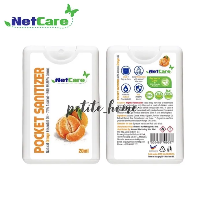 {Authentic} Netcare 75% Liquid Alcohol Hand Sanitizer Pocket Spray ...