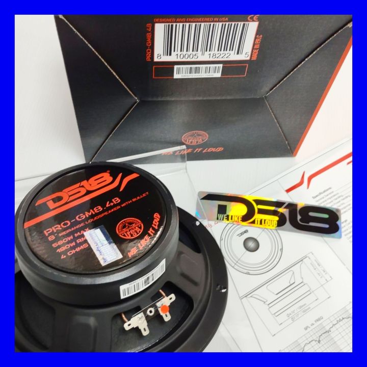 ds18-pro-gm8-4b-8นิ้ว-mid-range-580watts-4ohm-แท้-ราคาต่อ-1ข้าง-1ดอก-สินค้าใหม่-มีประกัน-1ปี-ซื้อสินค้าผ่านแอป-lazada-ปลอดภัย-มีส่วนลดถูกที่สุด-การันตรีคืนสินค้า15-วัน-สามารถเก็บปลายทางได้