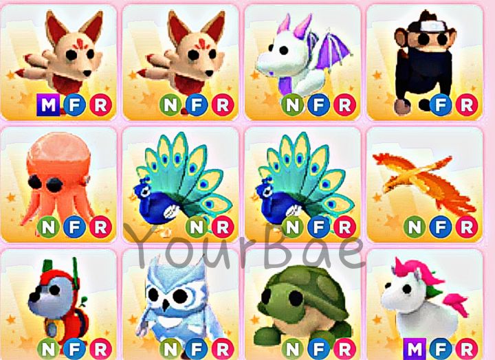 Roblox Adopt Me Nfr Mfr Pets Game Card 