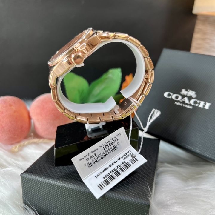 นาฬิกาผู้หญิง-coach-14503131-ladies-boyfriend-multi-function-rose-gold-tone-watch-รับประกันของแท้-100-ไม่แท้ยินดีคืนเงินเต็มจำนวน