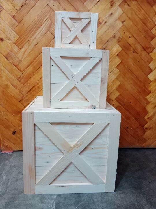 XCRATES IN SET, STORAGE WOODEN BOXES, DIFFERENT SIZES Lazada PH