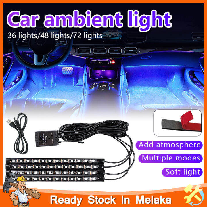 Led Car Foot Ambient Light Strip Light Kit Accessories Backlight Remote