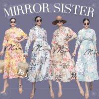 ?ป้าย Mirrorsister​  10522.6 Setเสื้อคอจีน+กระโปรงทรงA