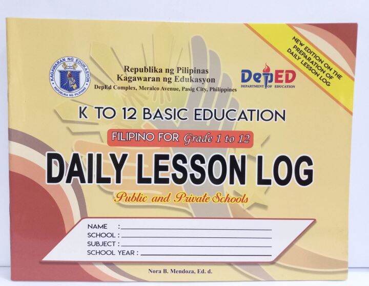 Daily Lesson Log New Edition Filipino For Grade 1 To 12 | Lazada PH