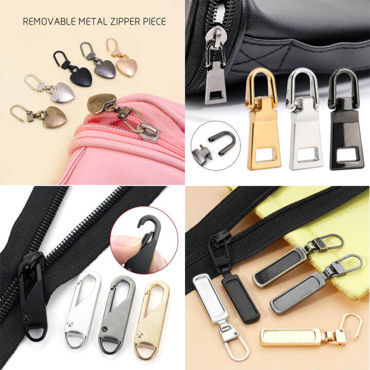 5PCS Zipper Slider Puller Instant Zipper Repair Kit Replacement Zipper