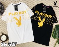 พร้อมส่ง?เสื้อยืดเพย์บอย playboy งานสกรีนสีทอง