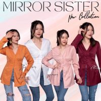 ?️Mirrorsister #30210.2 เสื้อทรงสวย เสื้อแขนยาว เสื้อคอวี เสื้อคอลึก เสื้อปาร์ตี้ เสื้ออกงาน เสื้อทรงสวย เสื้อเรียบหรุ