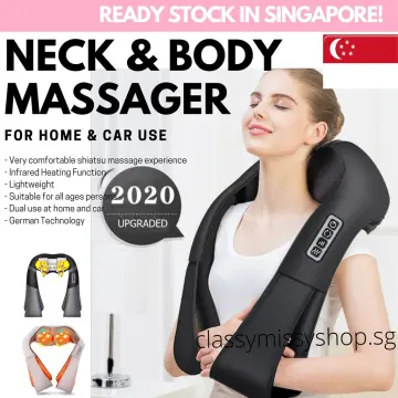Rechargeable 5D Shiatsu Back Neck Shoulder Massager,Infrared Heated  Kneading Home Massage Shawl