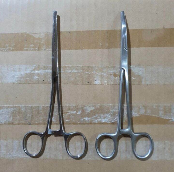 Pean Haemostatic Forceps 18cm Lurus And Bengkok Klem Arteri Pean