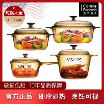 Visions 5-Piece Dutch Oven Glass Cookware Set with 3.5L Stewpot