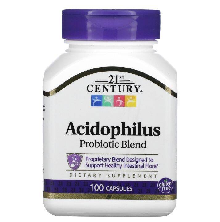 21st Century Acidophilus Probiotic Blend, 100 Capsules (Expiration May