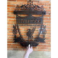 ป้ายเหล็กฉลุ ป้ายลิเวอร์พูล โลโก้Liverpool ขนาด 60*53 cm