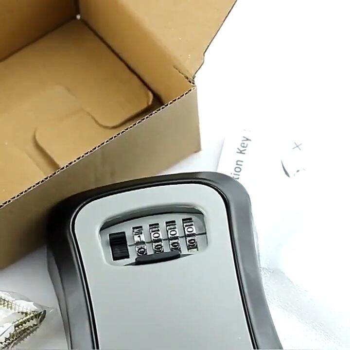 Key Storage Box Code Lock Safe Waterproof Wall Mount 4 Digit Combo Code