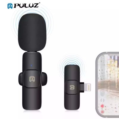 PULUZ Wireless Lavalier Microphone for Lightning Port and Type-C Port Support Phone Charging Port