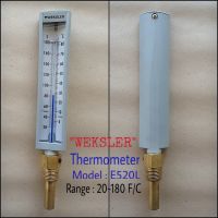 THERMOMETER  เทอร์โมมิเตอร์ ยี่ห้อ Wekslerรุ่น

E520R อุณหภูมิ 20-180

F/C เกลียวออกหลัง และลงล่าง เกลียว1/2