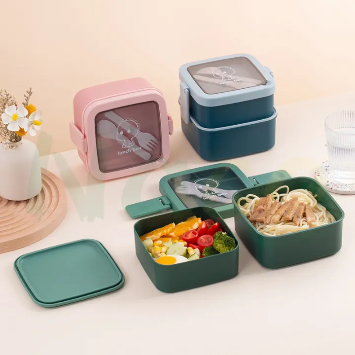 Lunch Box Set Bekas Makanan Microwave Safe Bento Food Warmer Lunch Box ...