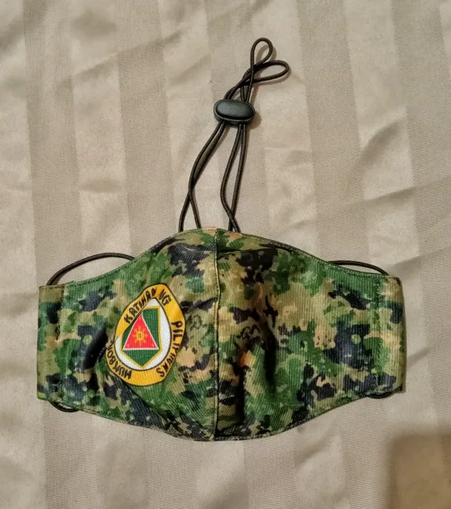 High quality Face Mask Army with Lanyard Lazada PH