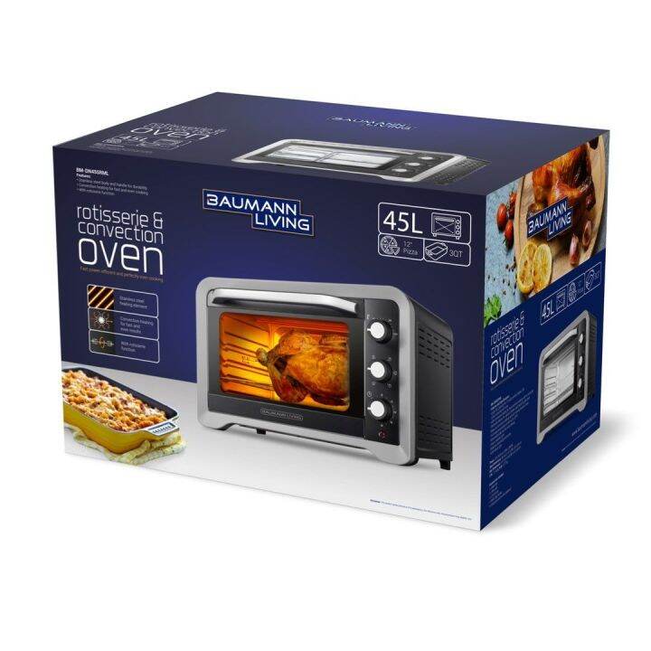 Baumann Living Rotisserie & Convection Oven, 45L Lazada PH